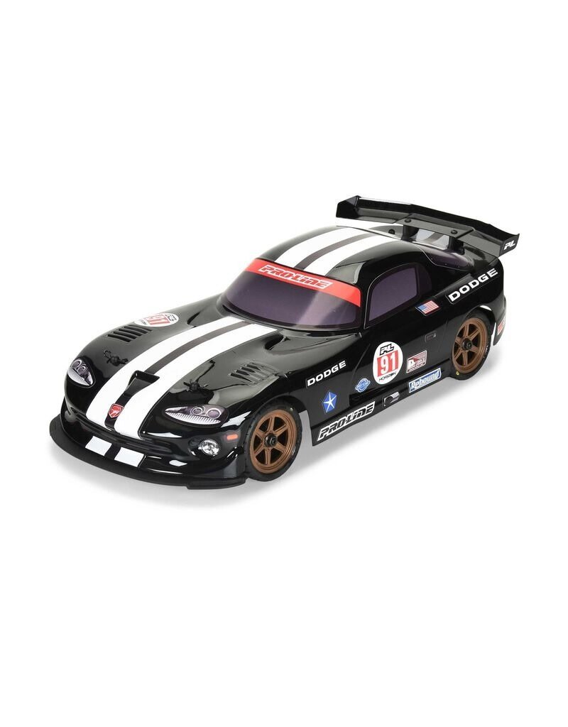 PROLINE RACING PRO368414 PRE-CUT 2002 DODGE VIPER GTS BLACK FOR LOSI NASCAR