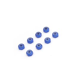 KYOSHO KYOMZW128BL 2MM ALUMINUM NYLON NUTS: BLUE (8)