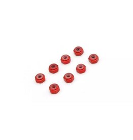 KYOSHO KYOMZW128R 2MM ALUMINUM NYLON NUTS: RED (8)