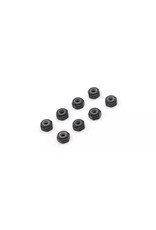 KYOSHO KYOMZW128BK 2MM ALUMINUM NYLON NUTS: BLACK (8)