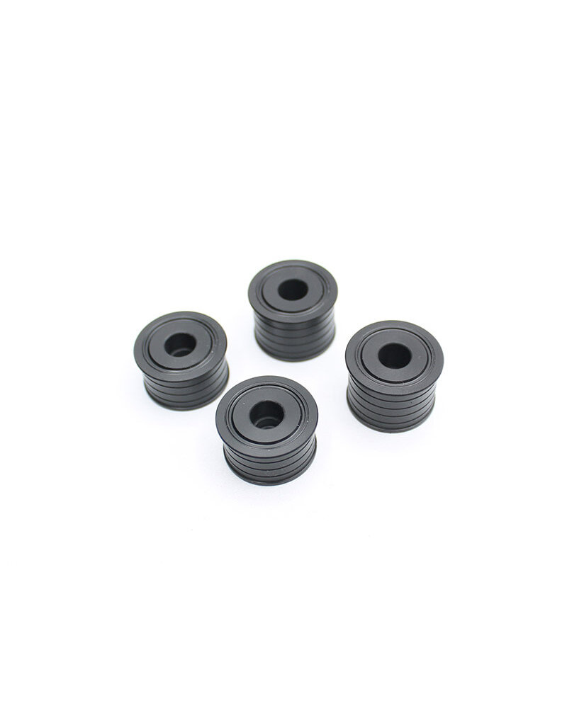 REFLEX RACING REF FX28-042 FX28 WHEEL SET: BLACK (4)