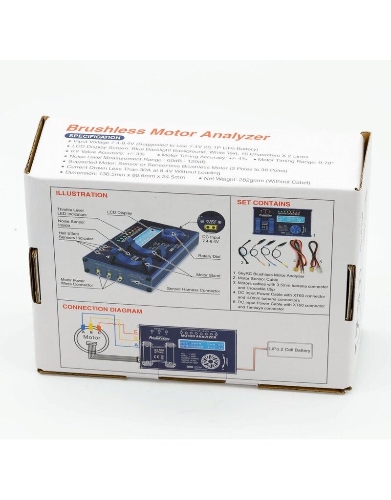 POWER HOBBY PHBMA01 BMA-01 BRUSHLESS MOTOR ANALYZER