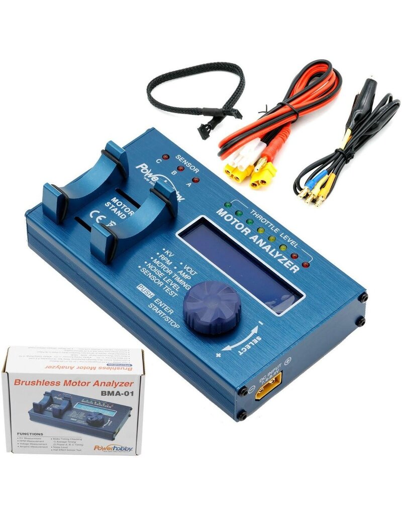 POWER HOBBY PHBMA01 BMA-01 BRUSHLESS MOTOR ANALYZER