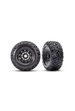 TRAXXAS TRA10272 T&W BLK WHL MAXX SC TIRES (L&R)