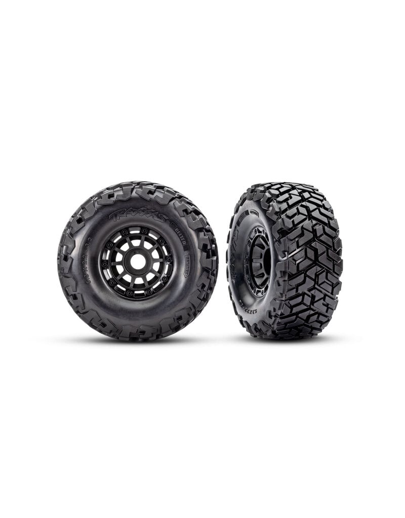 TRAXXAS TRA10272 T&W BLK WHL MAXX SC TIRES (L&R)
