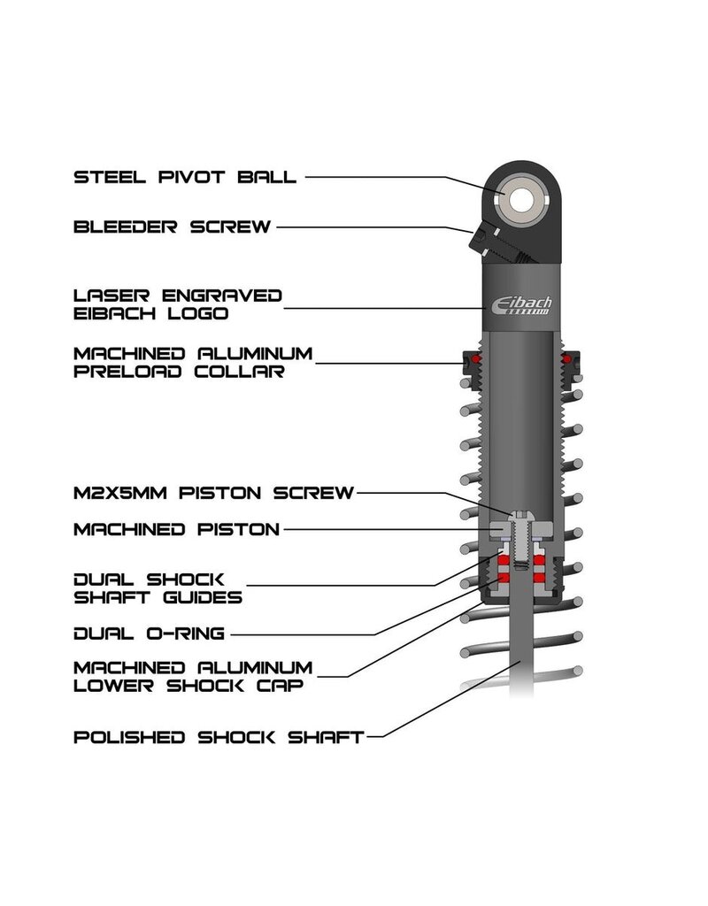 VANQUISH VPS10351 EIBACH 90MM SCALE SHOCK SET (2)