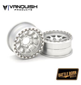 VANQUISH VPS08141 1.9" BATTLE BORN SIERRA BEADLOCK WHEELS: CLEAR