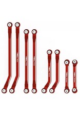 TREAL TRLX003AGWO5V SCX24 HIGH CLEARENCE LINKS FOR DEADBOLT BETTY 4 LINK DESIGN RED