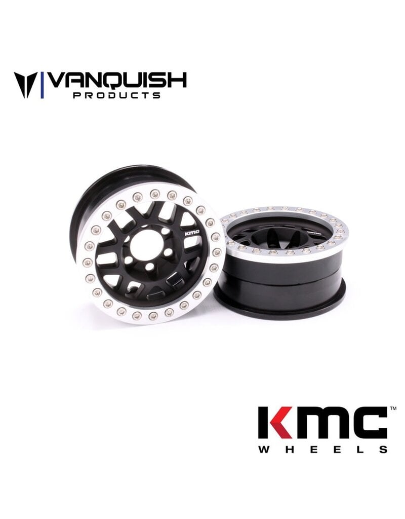 VANQUISH VPS07740 KMC 1.9 XD229 MACHETE V2 BEADLOCK WHEELS: BLACK
