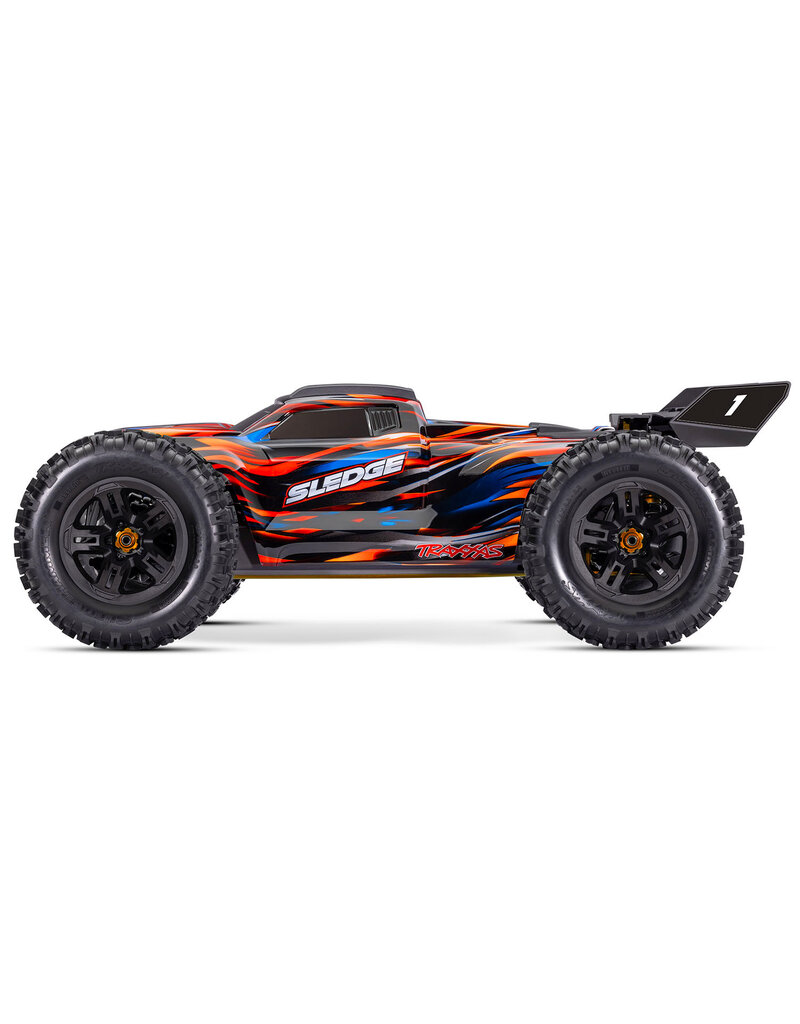 TRAXXAS TRA95096-4-ORNG  SLEDGE 1/8 SCALE 4WD BRUSHLESS MONSTER TRUCK RTR: ORANGE