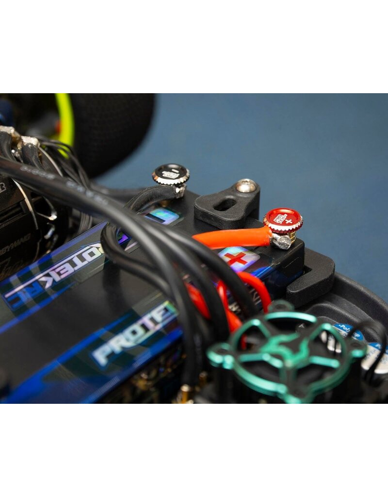 PROTEK RC PTK-5081 TWIST LOCK ADJUSTABLE BULLET PLUG GRIPS W/5MM BULLETS (BLACK/BLUE)