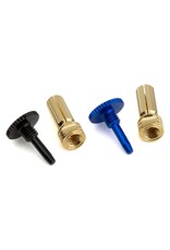 PROTEK RC PTK-5081 TWIST LOCK ADJUSTABLE BULLET PLUG GRIPS W/5MM BULLETS (BLACK/BLUE)