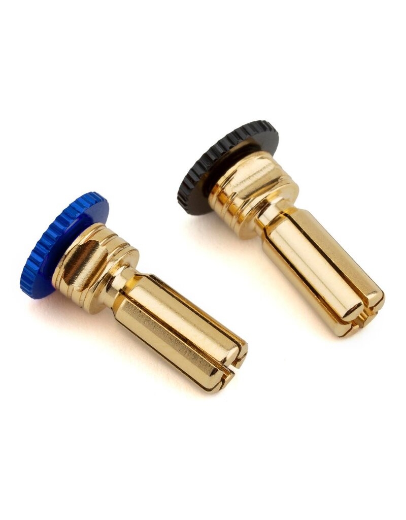PROTEK RC PTK-5081 TWIST LOCK ADJUSTABLE BULLET PLUG GRIPS W/5MM BULLETS (BLACK/BLUE)