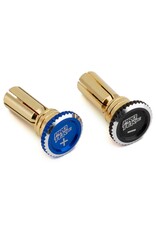 PROTEK RC PTK-5081 TWIST LOCK ADJUSTABLE BULLET PLUG GRIPS W/5MM BULLETS (BLACK/BLUE)