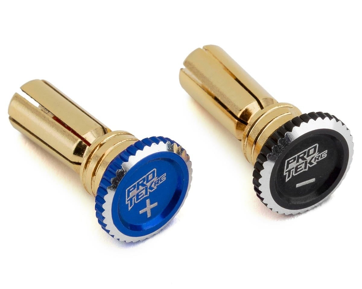 PTK-5081 TWIST LOCK ADJUSTABLE BULLET PLUG GRIPS W/5MM BULLETS (BLACK/BLUE)