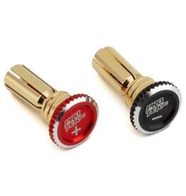 PROTEK RC PTK-5079 TWIST LOCK ADJUSTABLE BULLET PLUG GRIPS W/5MM BULLETS (RED/BLACK)