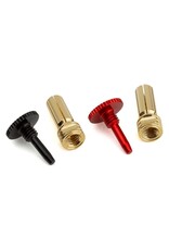 PROTEK RC PTK-5079 TWIST LOCK ADJUSTABLE BULLET PLUG GRIPS W/5MM BULLETS (RED/BLACK)