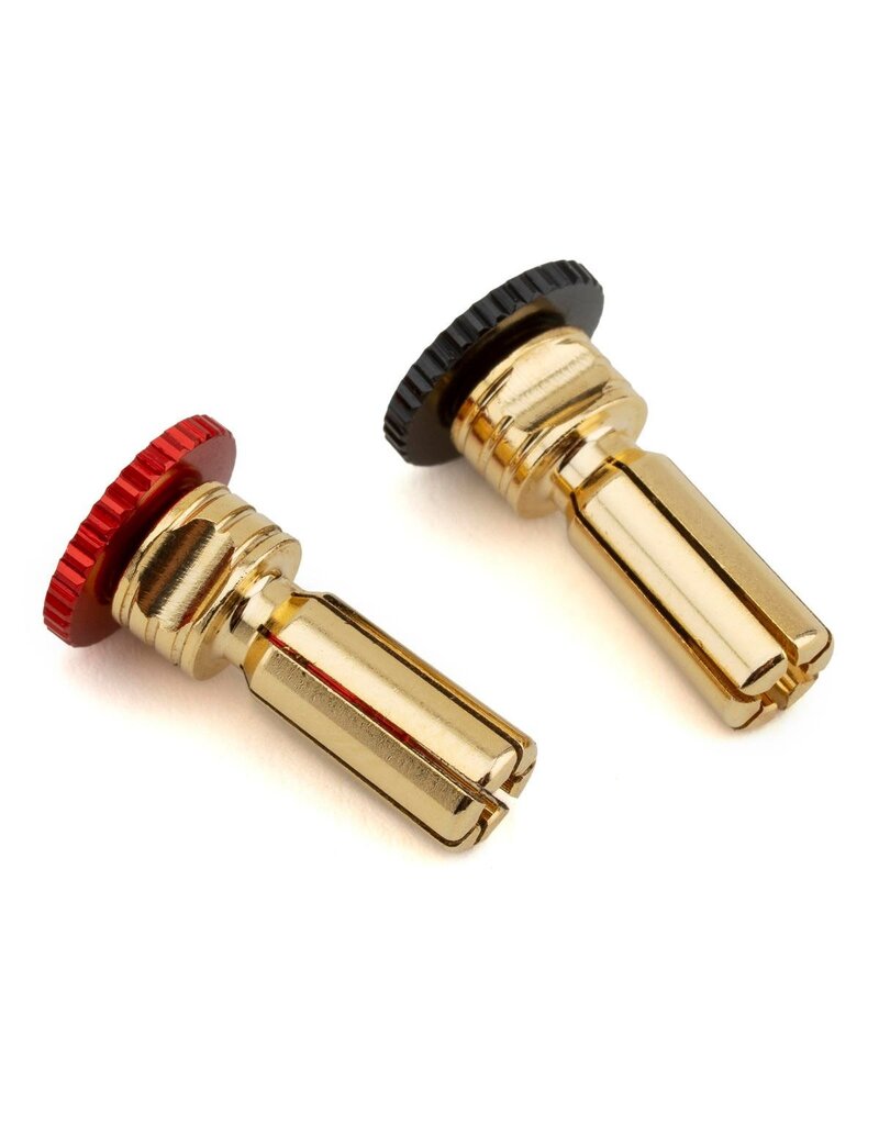 PROTEK RC PTK-5079 TWIST LOCK ADJUSTABLE BULLET PLUG GRIPS W/5MM BULLETS (RED/BLACK)