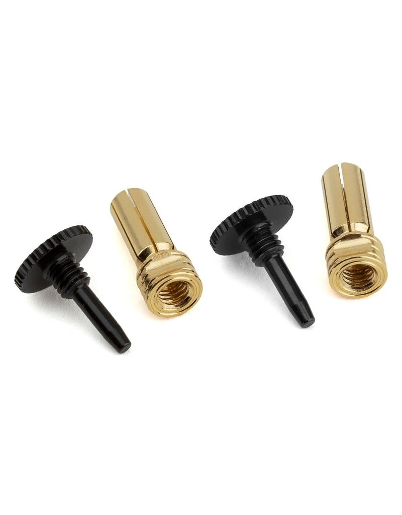 PROTEK RC PTK-5080 TWIST LOCK ADJUSTABLE BULLET PLUG GRIPS W/5MM BULLETS (BLACK/BLACK)