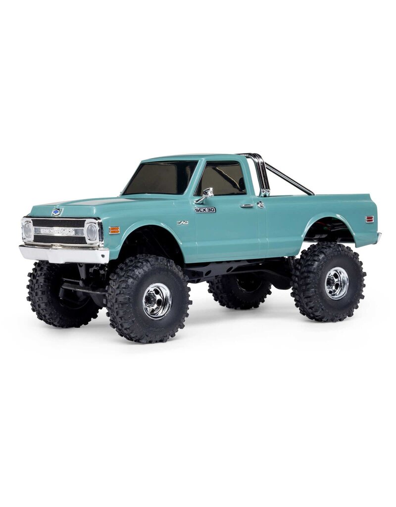 AXIAL AXI-2260T1 1/30 SCX30 CHEVROLET K10 4X4 RTR BRUSHED ROCK CRAWLER (BATTERY & CHARGER INCLUDED), GREEN