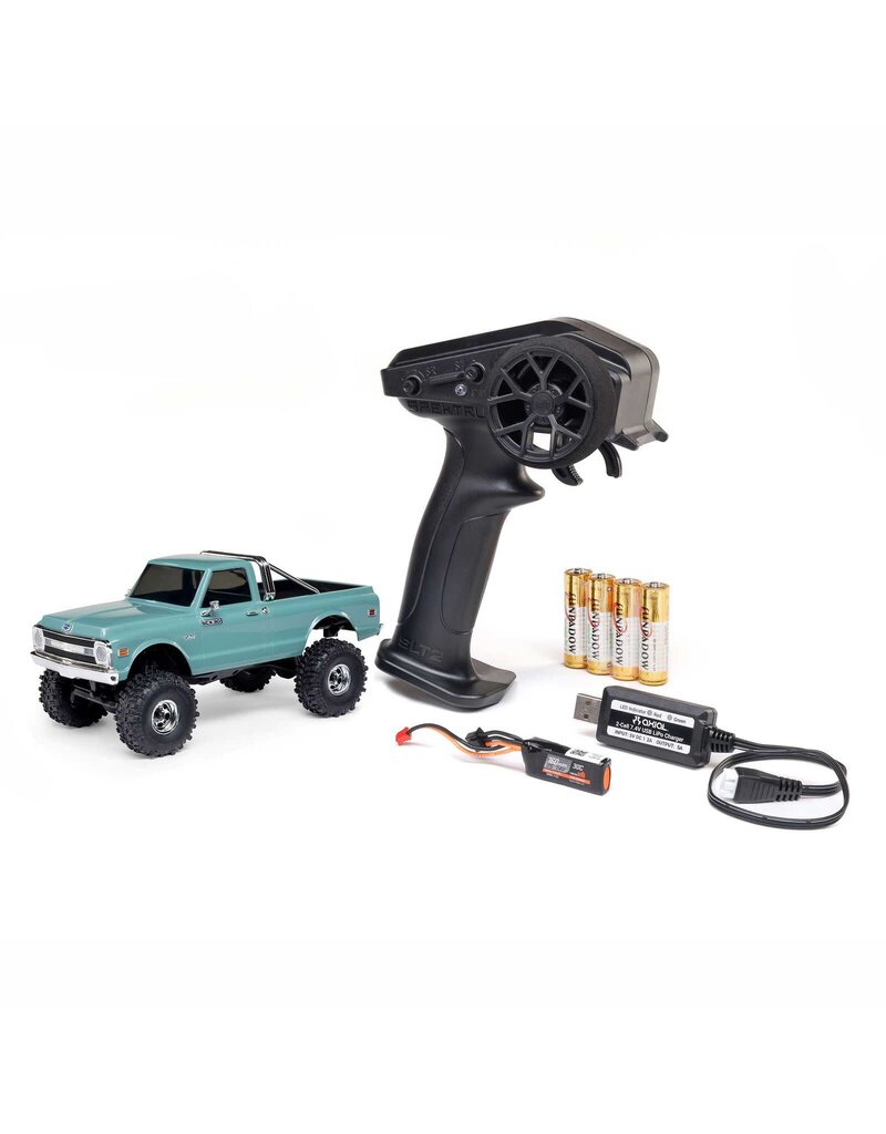 AXIAL AXI-2260T1 1/30 SCX30 CHEVROLET K10 4X4 RTR BRUSHED ROCK CRAWLER (BATTERY & CHARGER INCLUDED), GREEN