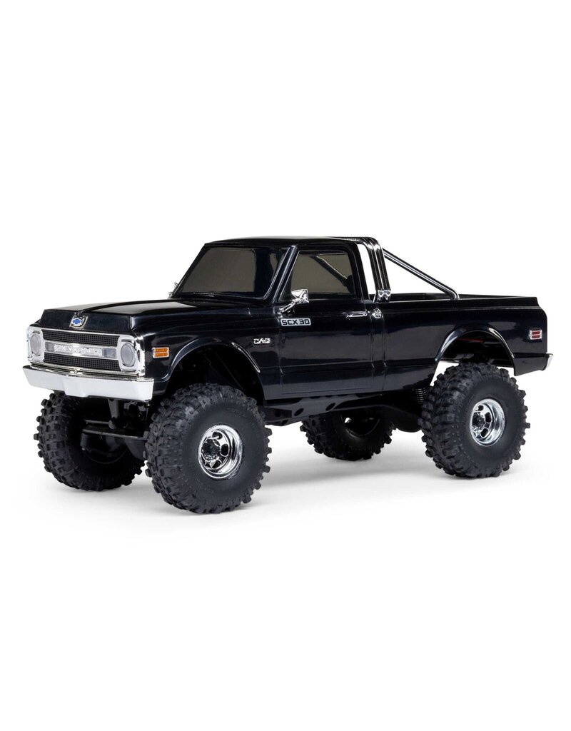 AXIAL AXI-2260T2 1/30 SCX30 CHEVROLET K10 4X4 RTR BRUSHED ROCK CRAWLER (BATTERY & CHARGER INCLUDED), BLACK