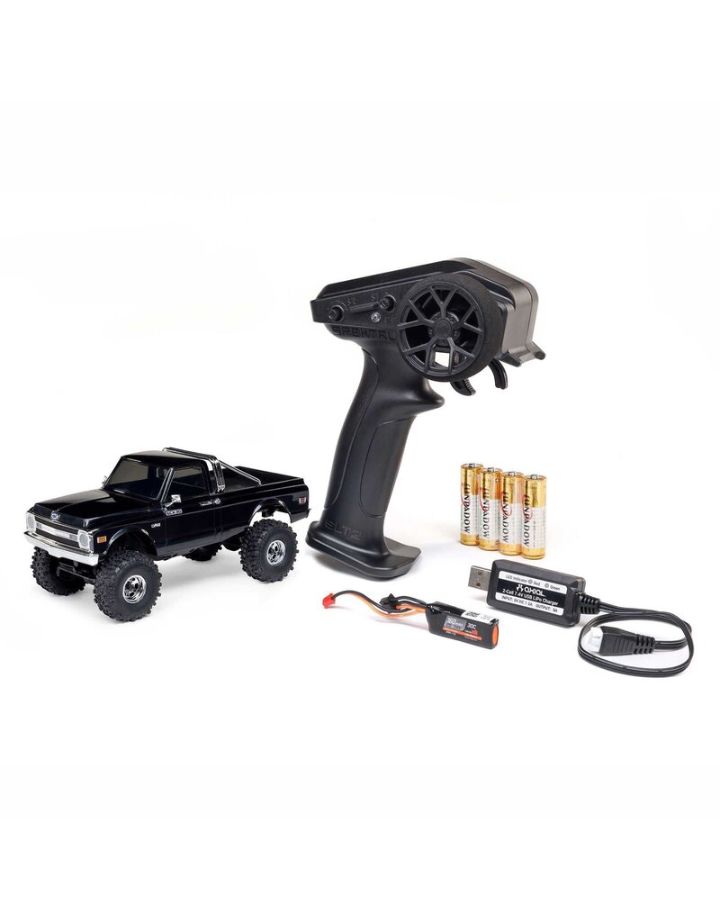 AXIAL AXI-2260T2 1/30 SCX30 CHEVROLET K10 4X4 RTR BRUSHED ROCK CRAWLER (BATTERY & CHARGER INCLUDED), BLACK