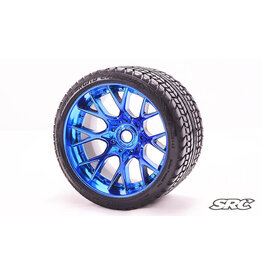 SWEEP RACING SRCC1001BC ON-ROAD CRUSHER BELTED TIRE: BLUE CHROME (2)