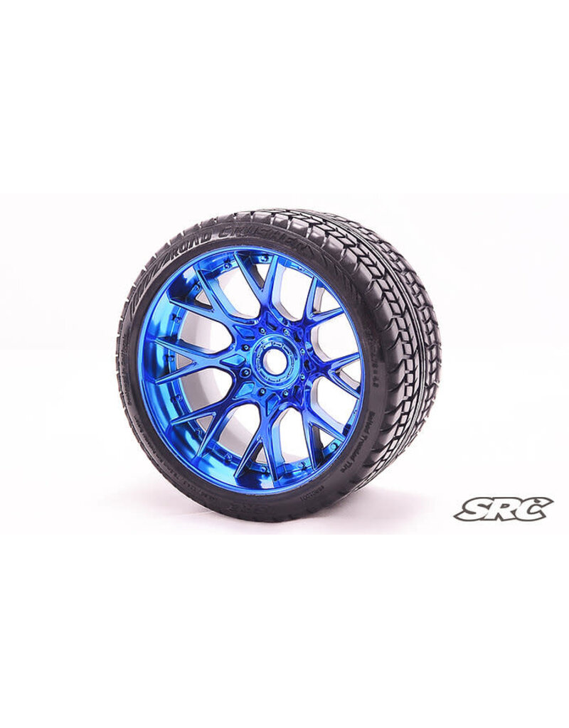 SWEEP RACING SRCC1001BC ON-ROAD CRUSHER BELTED TIRE: BLUE CHROME (2)