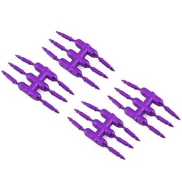 DS RACING DSC-DEN-3PUA  ELEMENT SCALE BULLET LUG NUTS PURPLE (24)