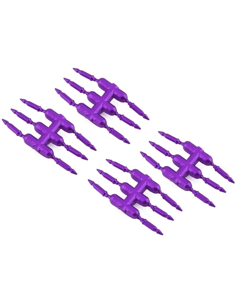 DS RACING DSC-DEN-3PUA  ELEMENT SCALE BULLET LUG NUTS PURPLE (24)