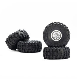 PROLINE RACING PRO1025110 1/30 BAJA PRO X FRONT/REAR MOUNTED CHROME BEAST (4): AXIAL SCX30