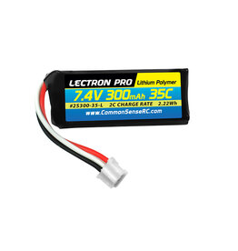 LECTRON PRO LECTRON PRO 2S LIPO 7.4V 300MAH 35C BATTERY: UMX CONNECTOR