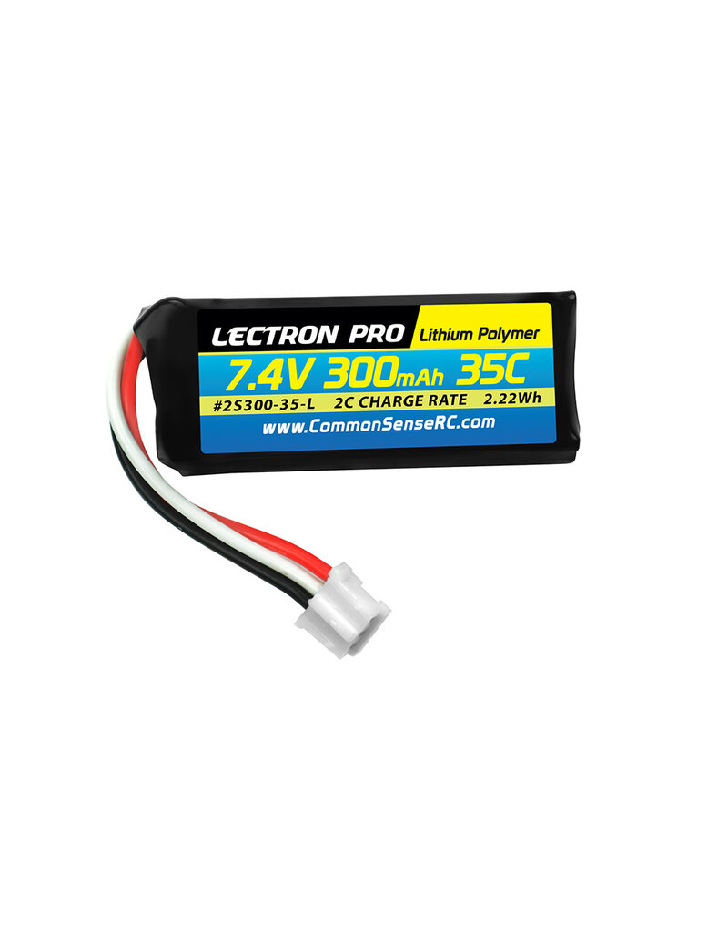 LECTRON PRO LECTRON PRO 2S LIPO 7.4V 300MAH 35C BATTERY: UMX CONNECTOR