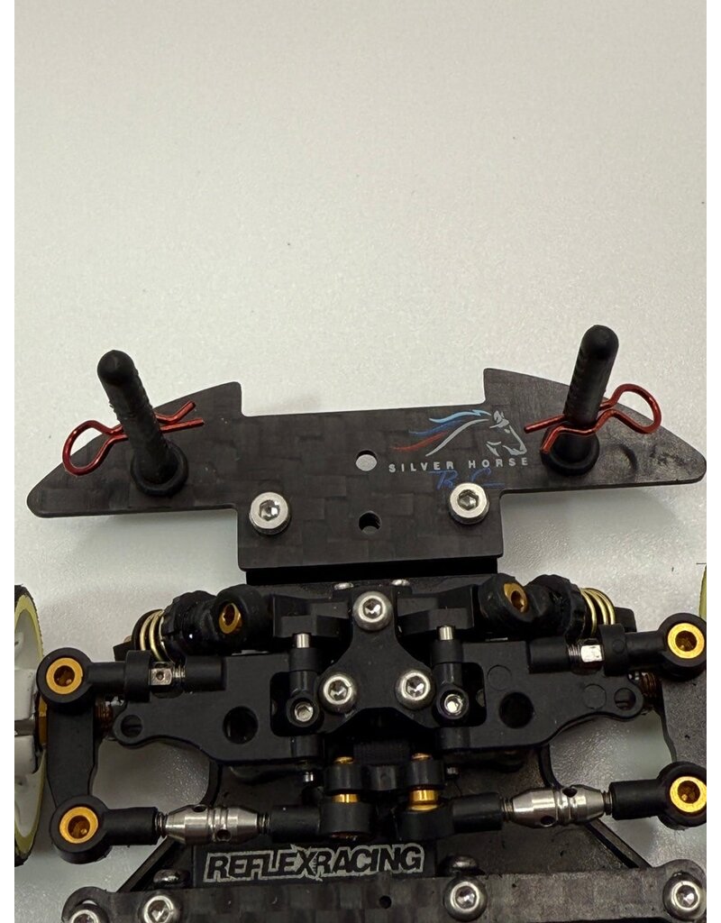 SILVER HORSE SHRC SH0717 CARBON FIBER BUMPER MOUNT KIT FOR RAD12 PIRANHA BODY