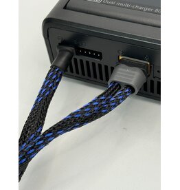 SILVER HORSE SHRC SH0808-B/B QUICK DRAW BULLET CABLE 35CM: BLACK/ BLUE