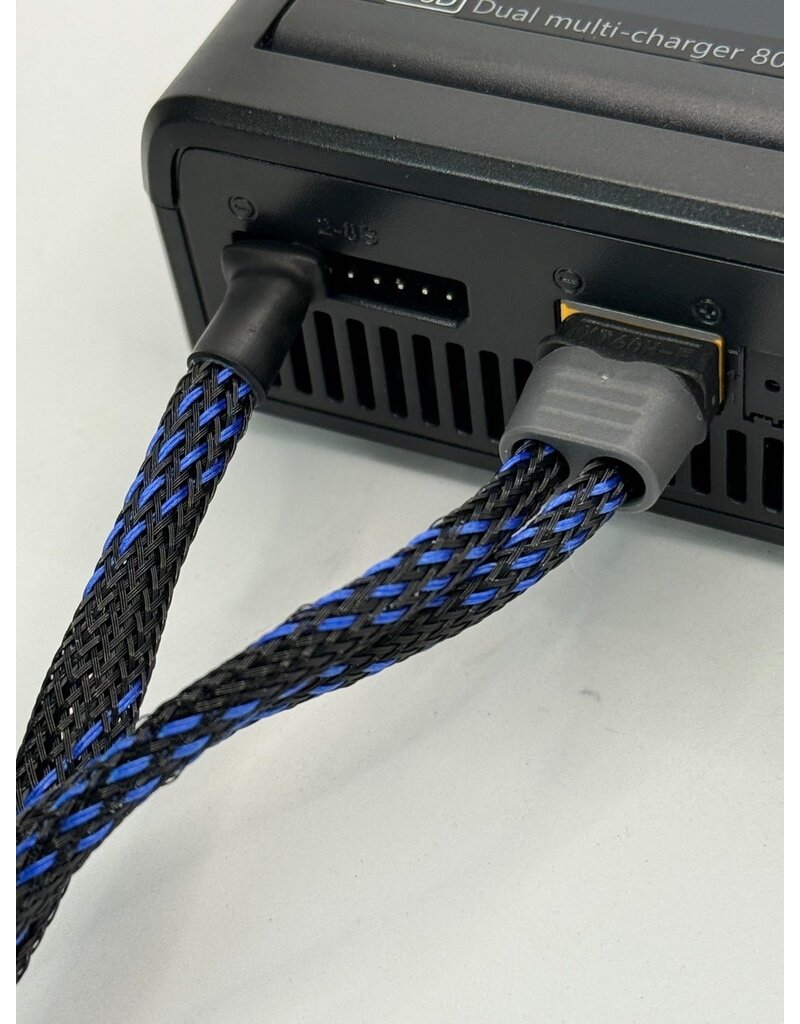 SILVER HORSE SHRC SH0808-B/B QUICK DRAW BULLET CABLE 35CM: BLACK/ BLUE