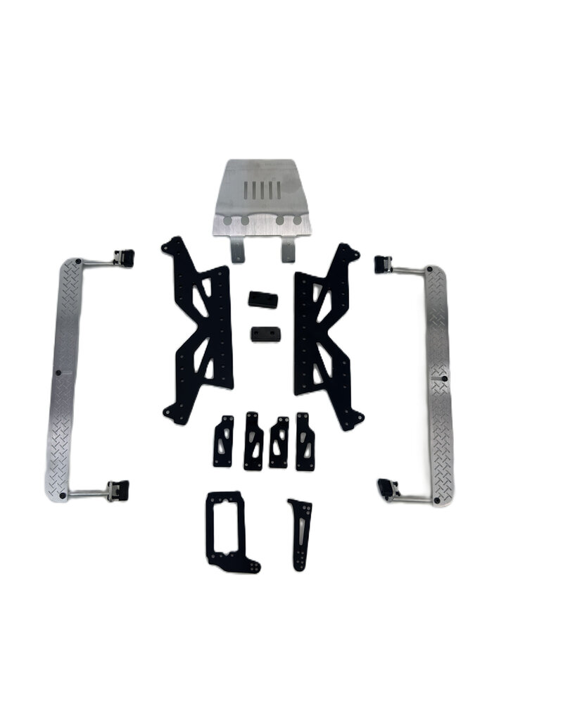 STUPID RC STP1900BK F-450 LIFT KIT SIDE STEPS FRONT SKID SIDE STEPS BLACK