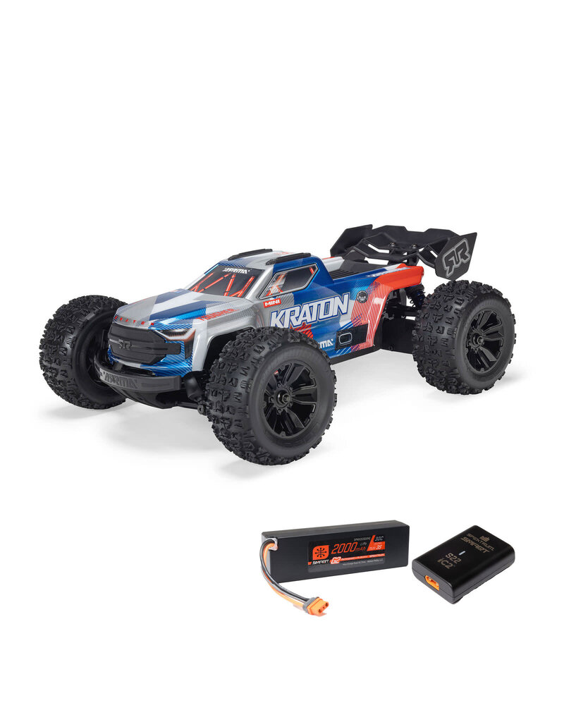 ARRMA ***PRE-ORDER*** ARA2508ST1  1/16 MINI KRATON 3S DSC 4X4 RTR BRUSHLESS SPEED TRUCK (3S BATTERY & CHARGER INCLUDED) , RED/BLUE