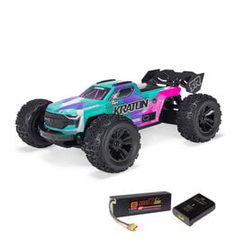 ARRMA ARA2508ST2 1/16 MINI KRATON 3S DSC 4X4 RTR BRUSHLESS SPEED TRUCK (3S BATTERY & CHARGER INCLUDED) , TEAL/PINK