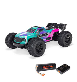 ARRMA ***PRE-ORDER*** ARA2508ST2 1/16 MINI KRATON 3S DSC 4X4 RTR BRUSHLESS SPEED TRUCK (3S BATTERY & CHARGER INCLUDED) , TEAL/PINK