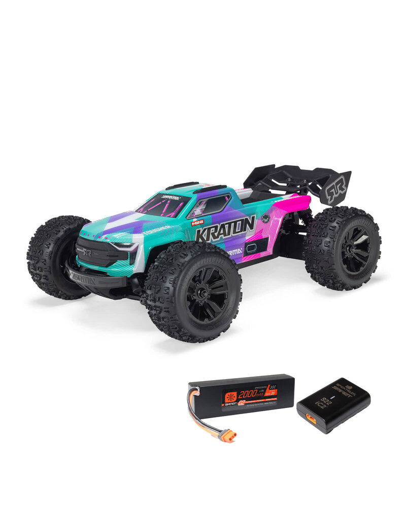 ARRMA ***PRE-ORDER*** ARA2508ST2 1/16 MINI KRATON 3S DSC 4X4 RTR BRUSHLESS SPEED TRUCK (3S BATTERY & CHARGER INCLUDED) , TEAL/PINK