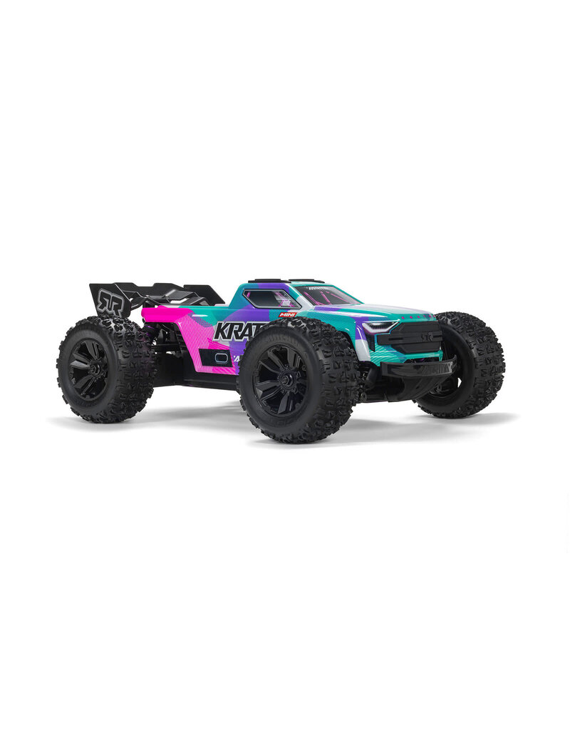 ARRMA ARA2508ST2 1/16 MINI KRATON 3S DSC 4X4 RTR BRUSHLESS SPEED TRUCK (3S BATTERY & CHARGER INCLUDED) , TEAL/PINK