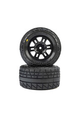 PROLINE RACING ***PRE-ORDER*** PRO1034510 MENACE F/R STREET TIRES MOUNTED 12MM BLACK SPLIT SIX FOR ARRMA MINI KRATON