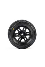 PROLINE RACING PRO1034510 MENACE F/R STREET TIRES MOUNTED 12MM BLACK SPLIT SIX FOR ARRMA MINI KRATON