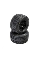 PROLINE RACING ***PRE-ORDER*** PRO1034510 MENACE F/R STREET TIRES MOUNTED 12MM BLACK SPLIT SIX FOR ARRMA MINI KRATON