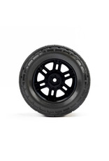 PROLINE RACING PRO1034510 MENACE F/R STREET TIRES MOUNTED 12MM BLACK SPLIT SIX FOR ARRMA MINI KRATON