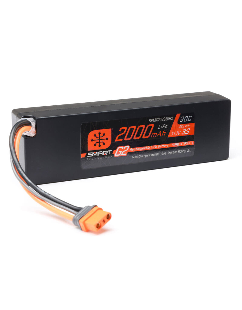 SPEKTRUM SPMX203S30H2 11.1V 2000MAH 3S 30C SMART G2 LIPO BATTERY: IC2 CONNECTOR