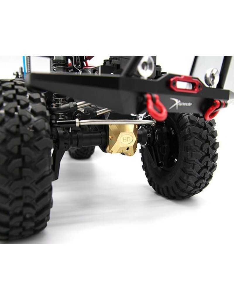 HOT RACING HRATRXF12CH01 70G BRASS HEAVY METAL AXLE DIFFERENTIAL COVER FOR TRAXXAS TRX-4