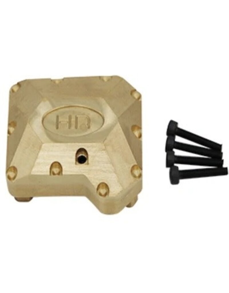HOT RACING HRATRXF12CH01 70G BRASS HEAVY METAL AXLE DIFFERENTIAL COVER FOR TRAXXAS TRX-4